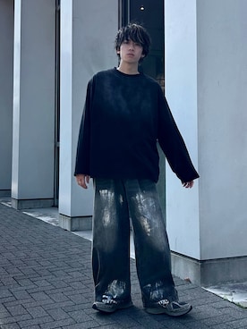 「アイテム（デニムパンツ）」を使った、つぐ吉さん（メンズ・173cm）の秋コーディネート