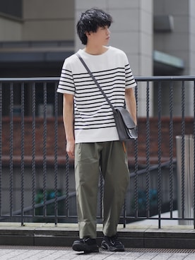 「RUUBON（ルーボン）のアイテム（その他パンツ）」を使った、つぐ吉さん（メンズ・172cm）の夏コーディネート