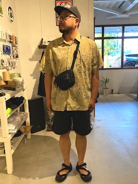 「OLD NAVY（オールドネイビー）のアイテム（シャツ/ブラウス）」を使った、Cokky さん（メンズ・178cm）の夏コーディネート