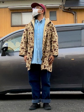 「コッキーと繋がりたい」｜「アイテム（ジャケット/アウター）」を使った、Cokky さん（メンズ・178cm）の冬コーディネート