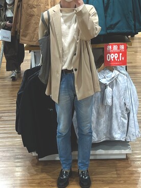「BACK NUMBER（バックナンバー）のアイテム（デニムパンツ）」を使った、みくぽんさん（メンズ・178cm）の春コーディネート