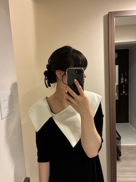 「アイテム（ドレス）」を使った、雪さん（レディース・158cm）の秋コーディネート