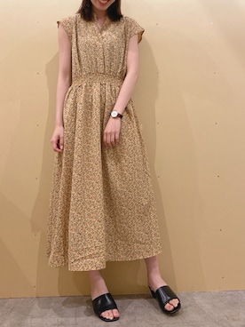 「ELENCARE DUE（エレンカーレデュエ）のアイテム（ワンピース/ドレス）」を使った、yuka☻さん（レディース・159cm）の夏コーディネート