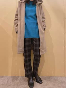 「Green　Parks（グリーンパークス）のアイテム（その他アウター）」を使った、yuka☻さん（レディース・159cm）の秋コーディネート