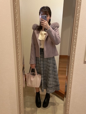 「MISCH MASCH（ミッシュマッシュ）のアイテム（ジャケット/アウター）」を使った、Aoi.さん（レディース・159cm）の冬コーディネート