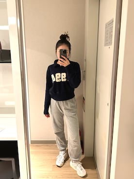 「アイテム（スウェットパンツ）」を使った、marina❤︎さん（レディース・150cm）の冬コーディネート