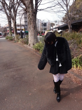 「ZARA（ザラ）のアイテム（その他アウター）」を使った、bob_girlさん（レディース・156cm）の冬コーディネート