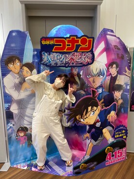 「アイテム（オールインワン・サロペット、ホワイト系）」を使った、m8ykdrmさん（レディース・154cm）の春コーディネート