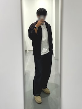 「WYM」｜「アイテム（モカシン/デッキシューズ）」を使った、NO_BUさん（メンズ・177cm）の秋コーディネート