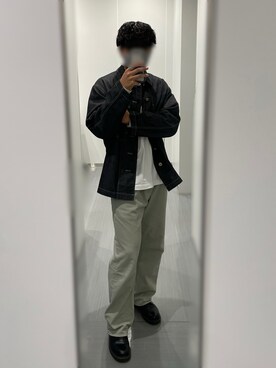 「WYM」｜「アイテム（デニムジャケット）」を使った、NO_BUさん（メンズ・177cm）の秋コーディネート