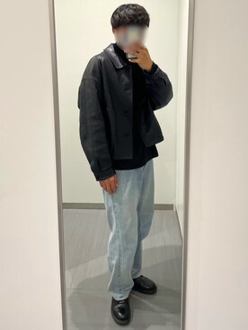 「ブリーチデニム」｜「アイテム（ジャケット/アウター）」を使った、NO_BUさん（メンズ・177cm）の秋コーディネート