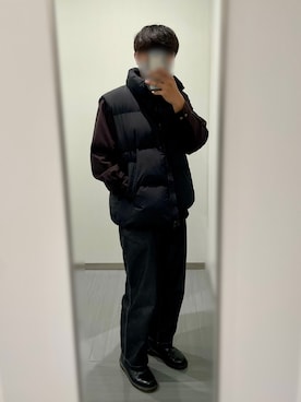 「GUコーデ」｜「アイテム（ダウンベスト）」を使った、NO_BUさん（メンズ・177cm）の秋コーディネート