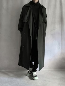 「EMMA  CLOTHES」｜「アイテム（トレンチコート）」を使った、cobaさん（メンズ・173cm）の秋コーディネート