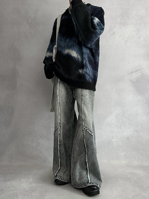 UNISEX》【EX】Pleats Knit Shoulder Tote Bag/プリーツニット