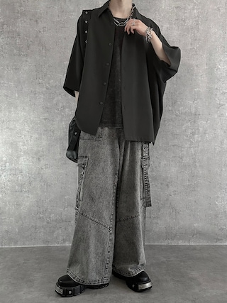 「SERACE（セラス）の【SERACE】Loose side slit layered tank top / ルーズサイドスリットレイヤードタンクトップ（タンクトップ）」を使った、cobaさん（メンズ・173cm）の春コーディネート