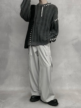 「アイテム（リング）」を使った、cobaさん（メンズ・173cm）の秋コーディネート