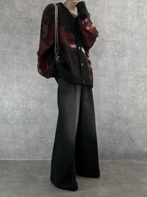 「SERACE(セラス)の【SERACE】Loose silhouette abstract shaggy cardigan / ルーズシルエットアブストラクトシャギーカーディガン(カーディガン/ボレロ)」を使った、cobaさん(メンズ・173cm)の秋コーディネート