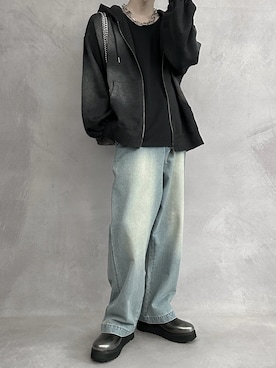 「アイテム（パーカー）」を使った、cobaさん（メンズ・173cm）の秋コーディネート