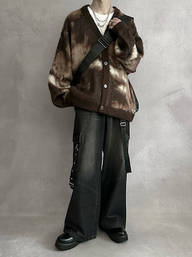 「アイテム（カーゴパンツ）」を使った、cobaさん（メンズ・173cm）の秋コーディネート