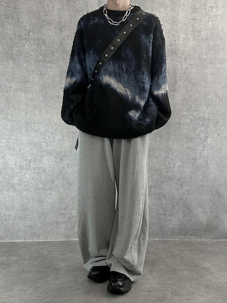 「SERACE（セラス）の【SERACE】Loose silhouette abstract shaggy knit / ルーズシルエットアブストラクトシャギーニット（ニット/セーター）」を使った、cobaさん（メンズ・173cm）の秋コーディネート