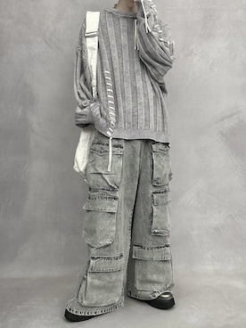 「アイテム（リング）」を使った、cobaさん（メンズ・173cm）の秋コーディネート