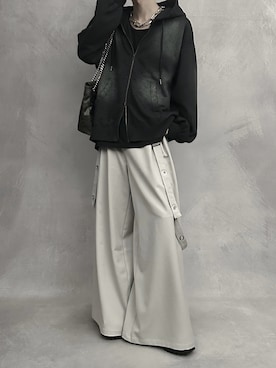 「アイテム（パーカー）」を使った、cobaさん（メンズ・173cm）の秋コーディネート