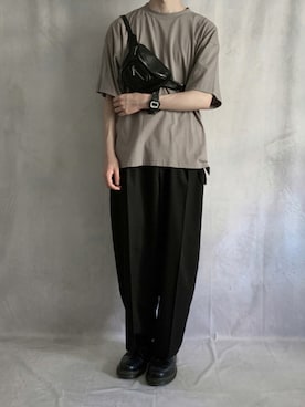 「くすみカラー」｜「アイテム（ボディバッグ/ウエストポーチ）」を使った、cobaさん（メンズ・173cm）の夏コーディネート