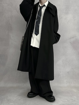 「アイテム（ステンカラーコート）」を使った、cobaさん（メンズ・173cm）の秋コーディネート