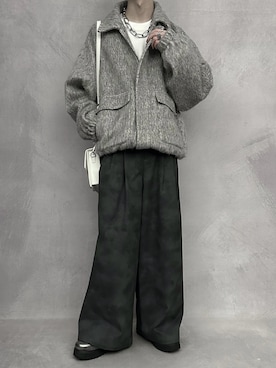 「アイテム（リング）」を使った、cobaさん（メンズ・173cm）の冬コーディネート