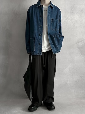 「SERACE」｜「アイテム（デニムジャケット）」を使った、cobaさん（メンズ・173cm）の春コーディネート