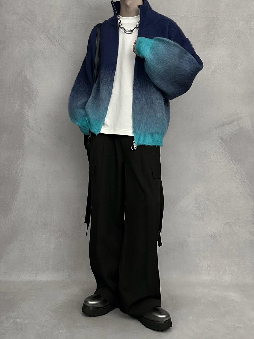 SERACE】Loose shaggy gradation drivers knit / ルーズシャギー 