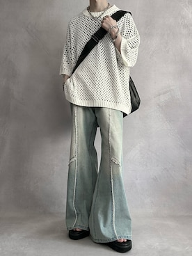 「アイテム（リング）」を使った、cobaさん（メンズ・173cm）の夏コーディネート
