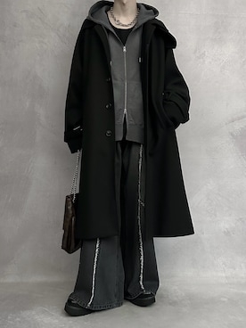 「アイテム（ステンカラーコート）」を使った、cobaさん（メンズ・173cm）の秋コーディネート