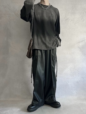 「アイテム（カーゴパンツ）」を使った、cobaさん（メンズ・173cm）の秋コーディネート