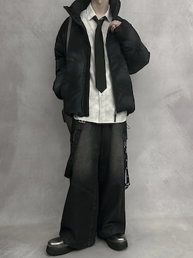 「アイテム（ダウンジャケット/コート）」を使った、cobaさん（メンズ・173cm）の秋コーディネート