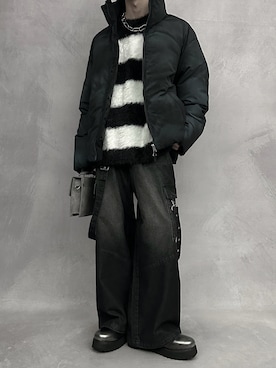 「アイテム（ダウンジャケット/コート）」を使った、cobaさん（メンズ・173cm）の秋コーディネート