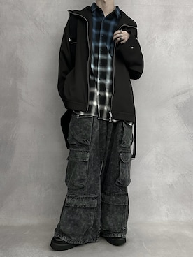 「アイテム（マウンテンパーカー）」を使った、cobaさん（メンズ・173cm）の秋コーディネート