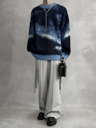 「SERACE（セラス）の【SERACE】Wide silhouette drape slacks cargo pants / ワイドシルエットドレープスラックスカーゴパンツ（カーゴパンツ）」を使った、cobaさん（メンズ・173cm）の秋コーディネート