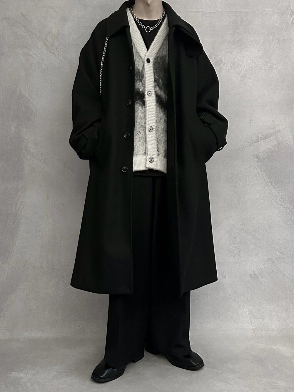 SERACE】Loose silhouette abstract shaggy cardigan / ルーズ 