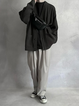 「SERACE（セラス）の【SERACE】basic body bag / ベーシックボディバッグ（ボディバッグ/ウエストポーチ）」を使った、cobaさん（メンズ・173cm）の秋コーディネート