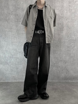 「SERACE(セラス)の【SERACE】Loose side slit layered tank top / ルーズサイドスリットレイヤードタンクトップ(タンクトップ)」を使った、cobaさん(メンズ・173cm)の夏コーディネート