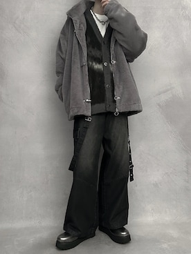 「アイテム（ブレスレット）」を使った、cobaさん（メンズ・173cm）の冬コーディネート