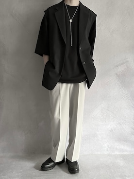 「アイテム（ベスト）」を使った、cobaさん（メンズ・173cm）の春コーディネート