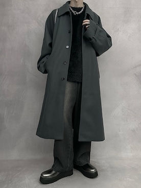 「アイテム（リング）」を使った、cobaさん（メンズ・173cm）の秋コーディネート