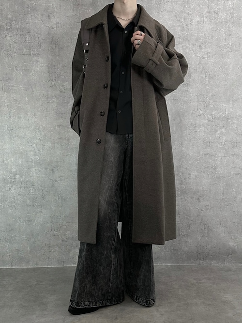 「SERACE(セラス)の【SERACE】2way over melton soutien collar coat / 2wayオーバーメルトンステンカラーコート(ステンカラーコート)」を使った、cobaさん(メンズ・173cm)の秋コーディネート