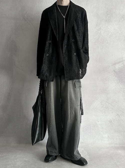 【SERACE】 ルーズシルエット半袖ダブルテーラードジャケット SERACE（セラス）の「【SERACE】Loose silhouette short sleeve