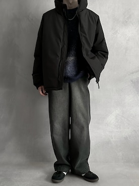 cobaさんの「【SERACE】Loose silhouette vintage denim wide pants / ルーズシルエットヴィンテージデニムワイドパンツ」を使ったコーディネート