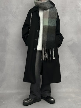 「アイテム（リング）」を使った、cobaさん（メンズ・173cm）の冬コーディネート