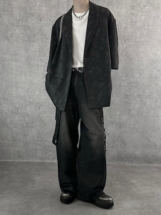 「SERACE（セラス）の【SERACE】Loose silhouette short sleeve double tailored jacket / ルーズシルエット半袖ダブルテーラードジャケット（テーラードジャケット）」を使った、cobaさん（メンズ・173cm）の春コーディネート