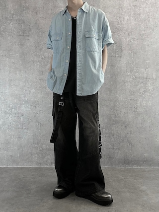 「SERACE（セラス）の【SERACE】Loose side slit layered tank top / ルーズサイドスリットレイヤードタンクトップ（タンクトップ）」を使った、cobaさん（メンズ・173cm）の春コーディネート